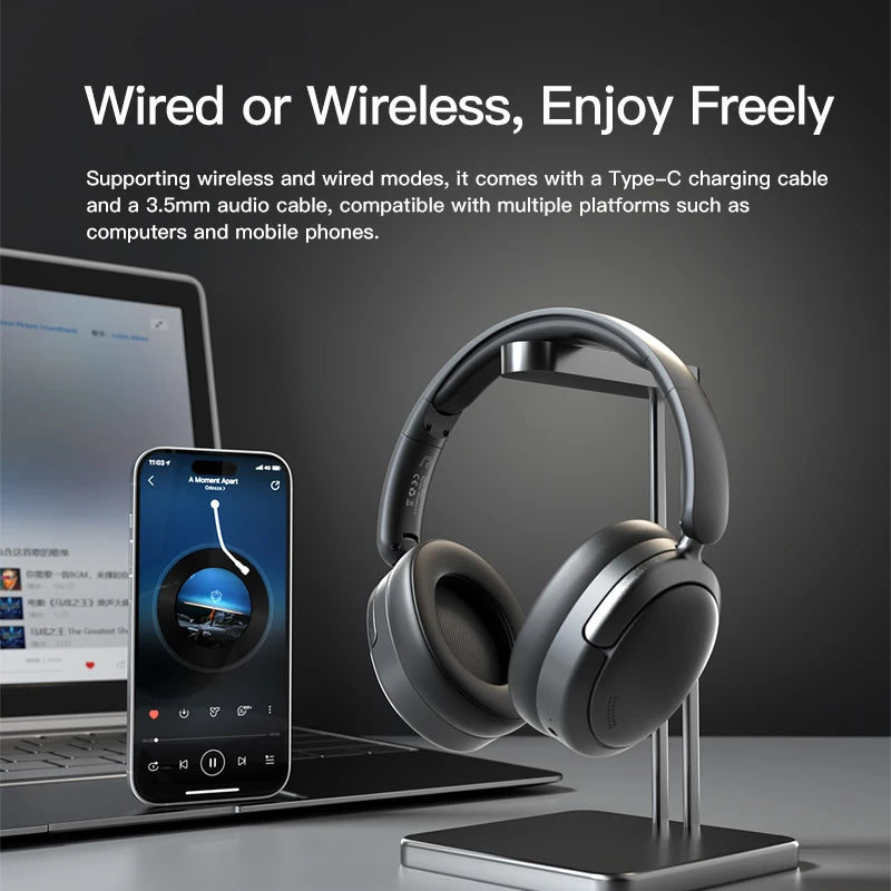 EOENKK SY-T8 Over-ear Wireless Headphone Bluetooth 5.4 Long Battery Lify HiFi Stereo Sound Gaming Headset With Low Latency