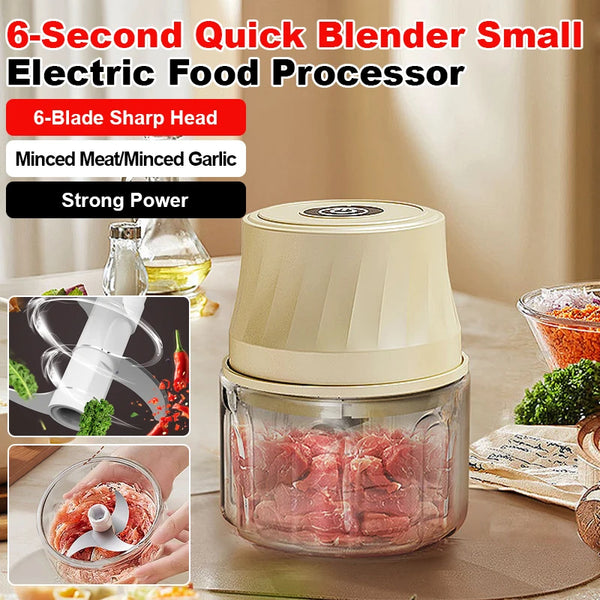 Wireless Electric Grinder Garlic Masher Mini Electric Garlic And Meat Grinder - 3-in-1 Food Chopper/Quiet Blender/Garlic