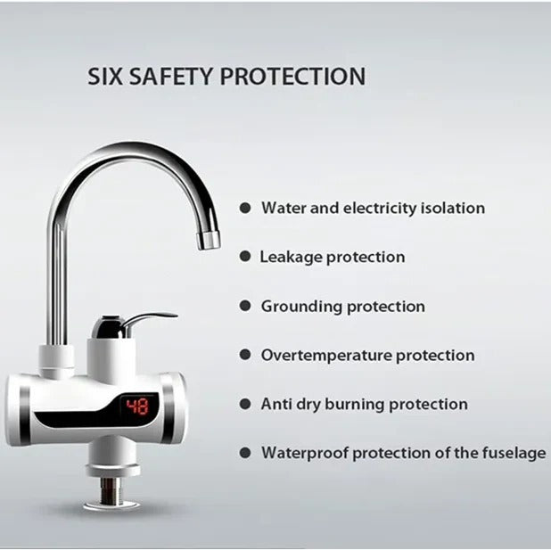 Electric Kitchen Instant Water Heater Tap – Instant Hot Water Faucet | Fast Heating Tankless Faucet .