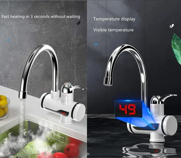 Electric Kitchen Instant Water Heater Tap – Instant Hot Water Faucet | Fast Heating Tankless Faucet .