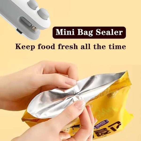Portable Rechargeable Mini Sealer For Plastic Bags | Handheld Heat Sealing Machine