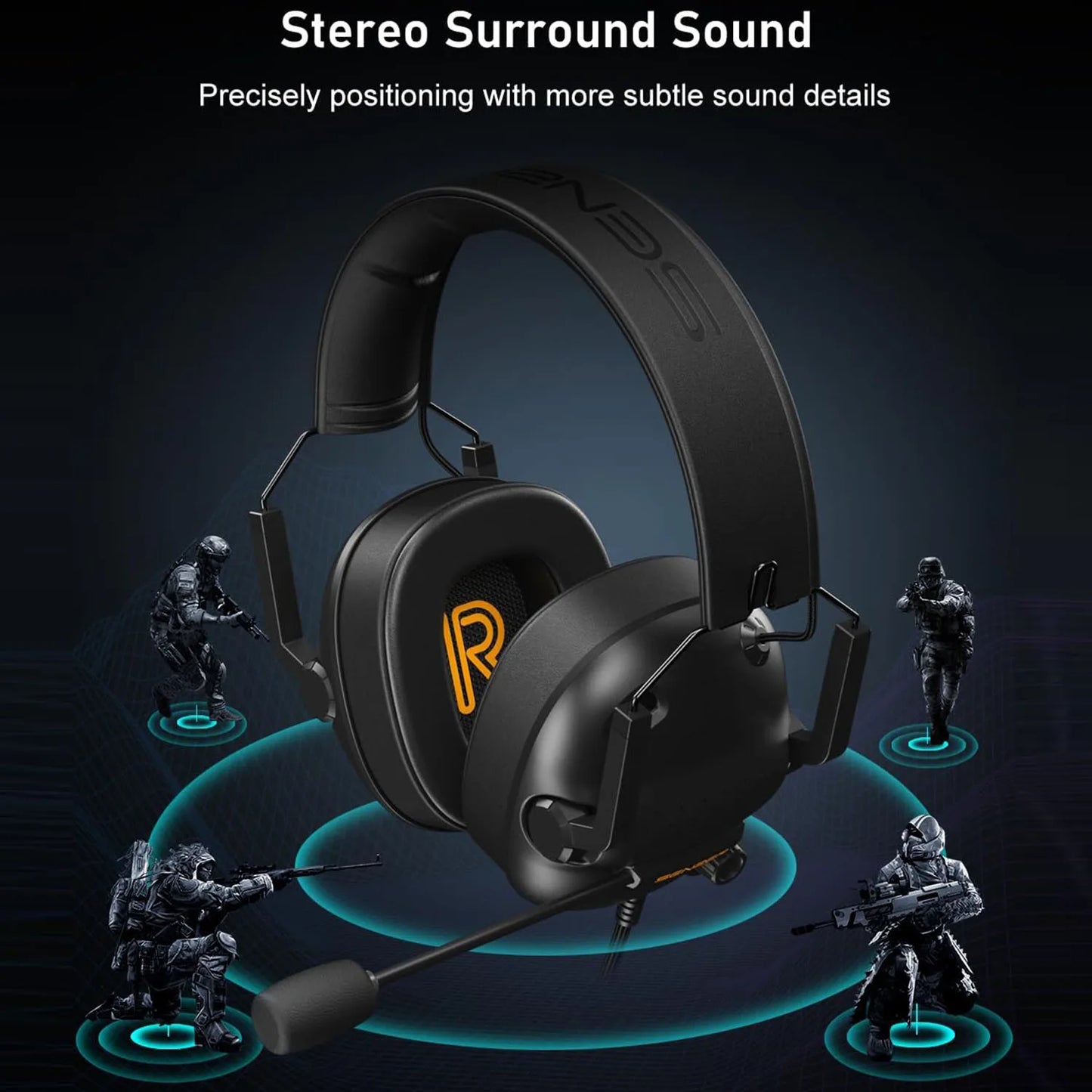 Wired Gaming Headset with Microphone for Pc,Xbox One Series,Ps4,Ps5,Switch,Noise Cancelling Headphones for Laptop,Nintendo,Gamer