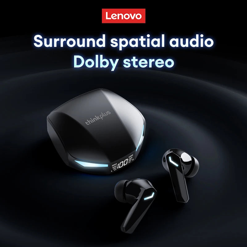 New Lenovo XT53 Wireless Bluetooth 5.4 Earphones LED Digital Display Waterproof Earbuds Noise Cancelling Gaming Headset