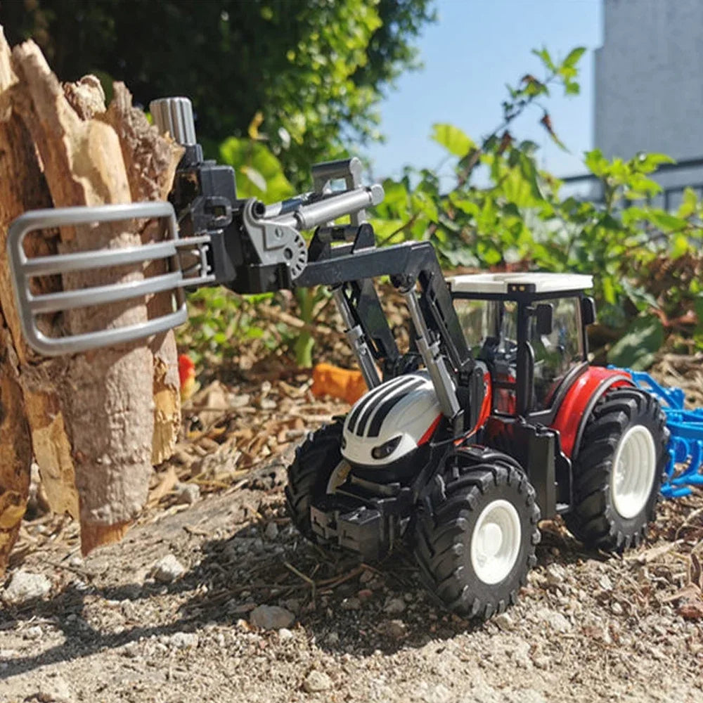 Remote Control Tractor RC Farm Truck Car Trailer 2.4G Farming Simulator Truck Miniature Farm Vehicle Toys Model Children Boy