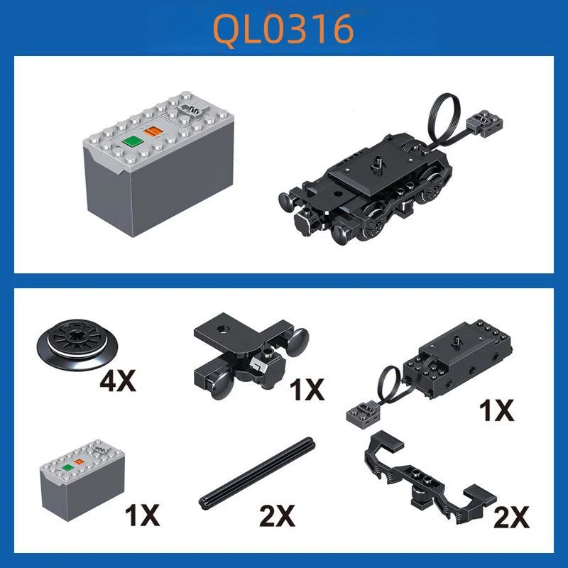 MOC rail transit luxury high-speed train model puzzle toy building blocks birthday gift