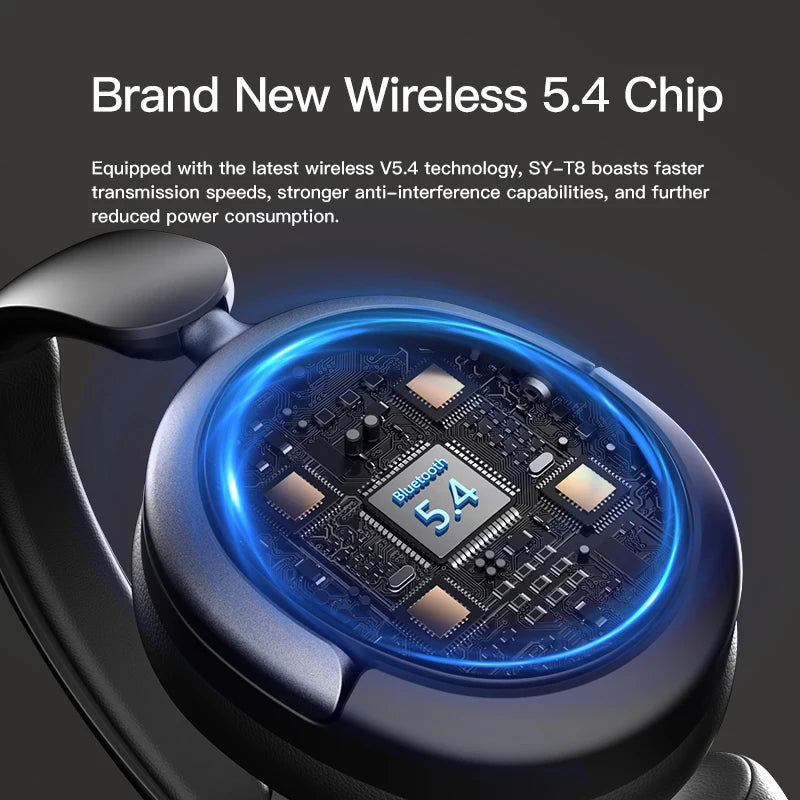 EOENKK SY-T8 Over-ear Wireless Headphone Bluetooth 5.4 Long Battery Lify HiFi Stereo Sound Gaming Headset With Low Latency