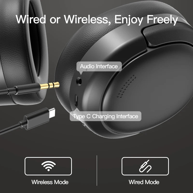 EOENKK SY-T8 Over-ear Wireless Headphone Bluetooth 5.4 Long Battery Lify HiFi Stereo Sound Gaming Headset With Low Latency