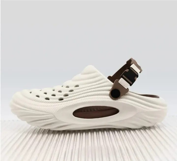 Chawla Men’s Black,White, Brown & Gray crocs Clogs | Trendy Breathable Anti-Slip Casual Shoes.