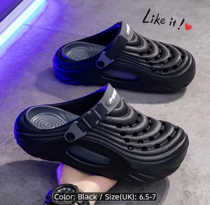 Chawla Men’s Black,White, Brown & Gray crocs Clogs | Trendy Breathable Anti-Slip Casual Shoes.