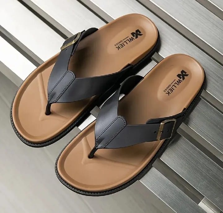 Auralix Men’s Brown Casual Flip Flops | Soft Sole Lightweight Summer Chappal