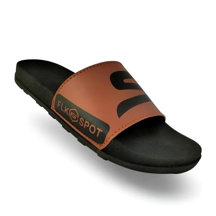 Men’s White Leather Softy Slides | Trendy Stylish Slip-On Chappal for Boys .
