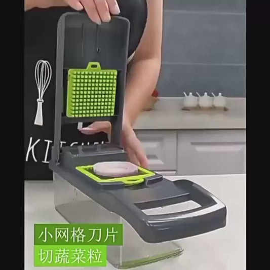 16-in-1 Multi-Functional Vegetable Chopper, Dicer & Slicer with Storage Container