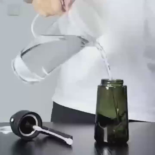 470 ML Oil Sprayer for Cooking, 2-in-1 Olive Oil Dispenser and Oil Bottle with Stickers, Thick Glass Spray Bottle